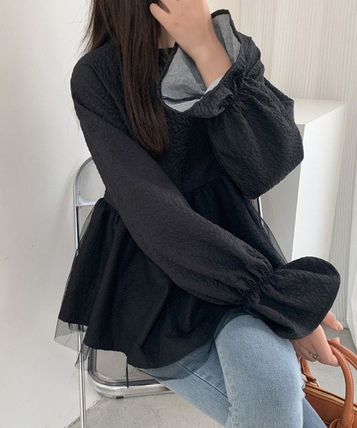 「ABITOKYO」 長袖ブラウス L ホワイト レディース_画像7