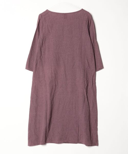 「fog linen work」 半袖ワンピース - パープル レディース_画像2