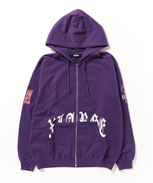 XLARGE（エクストラ ラージ） ジップアップパーカー X-LARGE パープル 