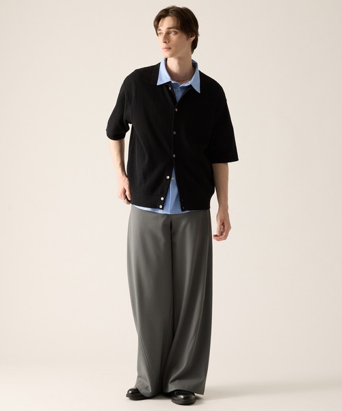 CLEL（クレイル） シャツ 半袖 「CLEL」Short Sleeve Mesh Knit Shirt