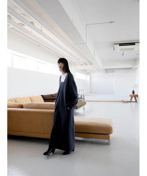「Katrin TOKYO」 長袖ワンピース X-SMALL ネイビー レディース_画像2