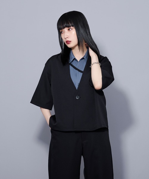 「Ellno Loset」 ジャケット MEDIUM ネイビー メンズ_画像2