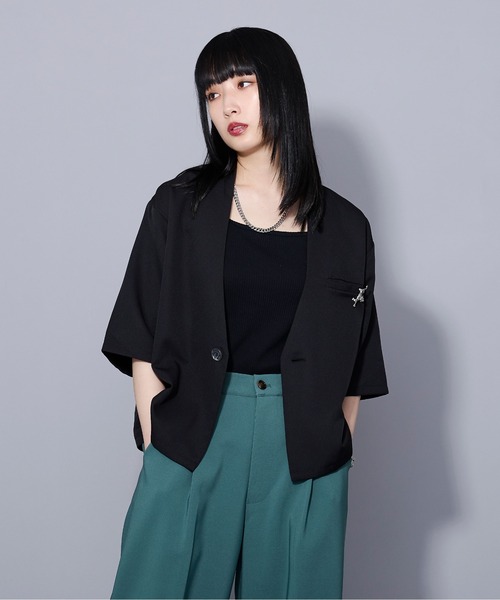 「Ellno Loset」 ジャケット MEDIUM ネイビー メンズ_画像6