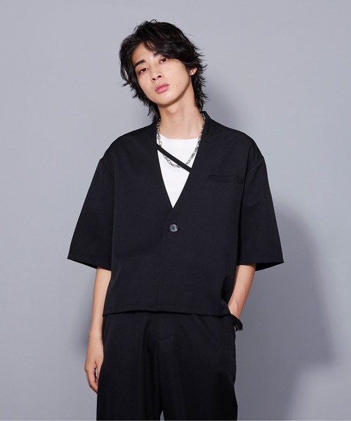 「Ellno Loset」 ジャケット MEDIUM ネイビー メンズ_画像8