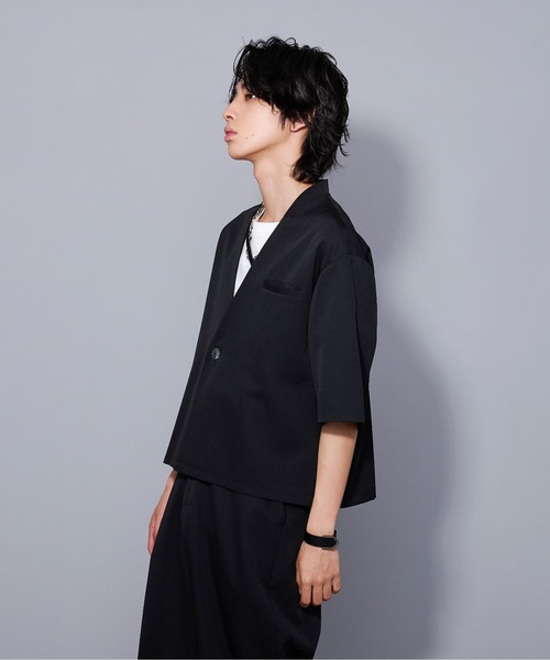 「Ellno Loset」 ジャケット MEDIUM ネイビー メンズ_画像9