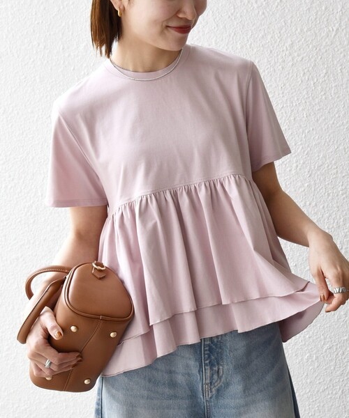 大きいサイズまとめ売り　半袖　ペプラム　えんどぅー　アベイル SHIPS any tシャツ 半袖 any:「洗濯機可能」ジャージー ダブルヘム