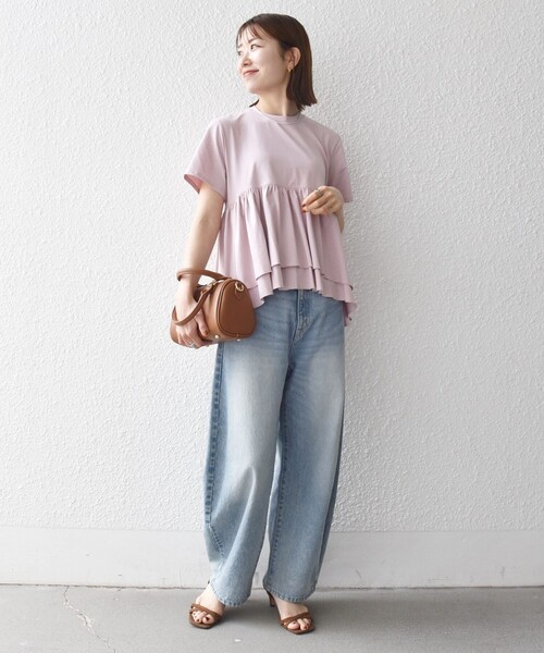 ☆未使用☆シャンブルドゥシャーム　ノンサンス　ブラウス　フランシュリッペ好きな方 SHIPS any tシャツ 半袖 any:「洗濯機可能」ジャージー ダブルヘム