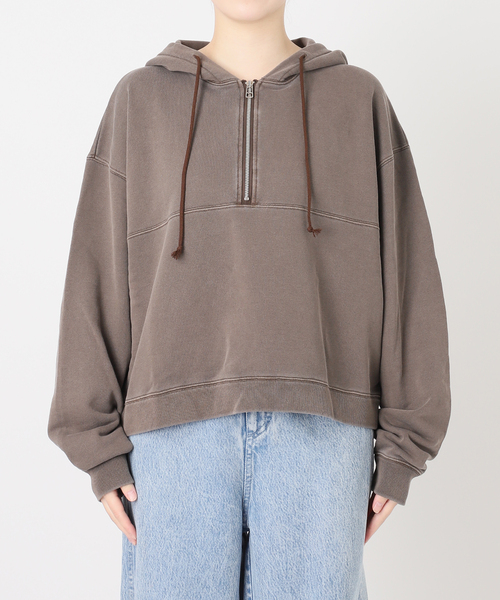 IENA LA BOUCLE（イエナラブークル） パーカー ピグメントバイオジップ
