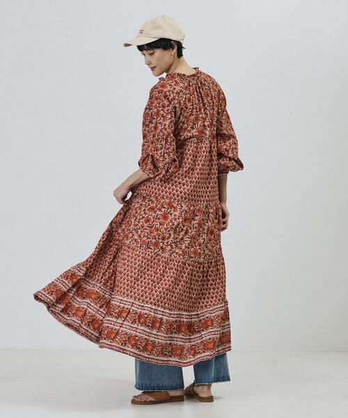 「Freada」 長袖ワンピース ONE SIZE ブルー レディース_画像6