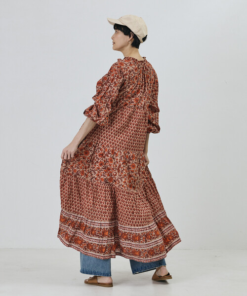 「Freada」 長袖ワンピース ONE SIZE ブルー レディース_画像7