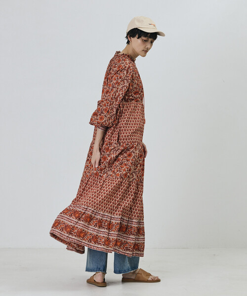 「Freada」 長袖ワンピース ONE SIZE ブルー レディース_画像8