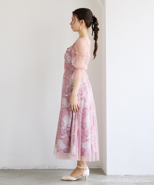 「AIMER」 7分袖ワンピース MEDIUM ピンク レディース_画像5