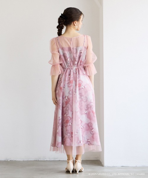「AIMER」 7分袖ワンピース MEDIUM ピンク レディース_画像6