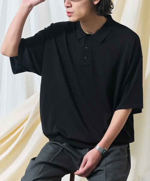 「FREAK'S STORE」 半袖ニット SMALL グレー系その他 メンズ_画像5