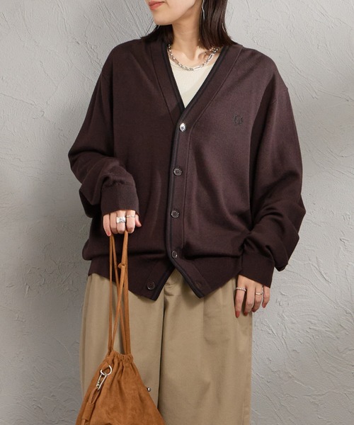 FRED PERRY カーディガン F3235 Lサイズ FRED PERRY（フレッドペリー） カーディガン 「WEB先行予約」「FRED