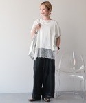 tシャツ 半袖 「接触冷感」裾レース半袖プルオ...の詳細画像1
