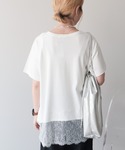 tシャツ 半袖 「接触冷感」裾レース半袖プルオ...の詳細画像5