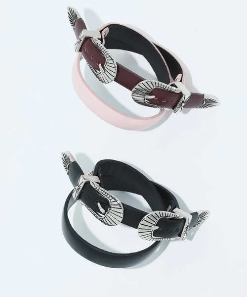 TOGA TOO バングル 「TOGA TOO/トーガトゥー」Double buckle leather