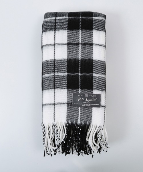 JIGGYS SHOP（ジギーズショップ） マフラー チェック柄 ＆ 無地 大判