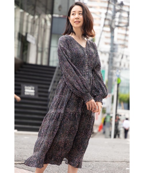 36 割引s レディース Sサイズ相当 M レディース Mサイズ相当 ブラック人気ブランド新作豊富 ワンピース Print Mania Web限定 マルチドットパターンワンピース ワンピース チュニック レディースファッション ファッションs レディース Sサイズ相当 M