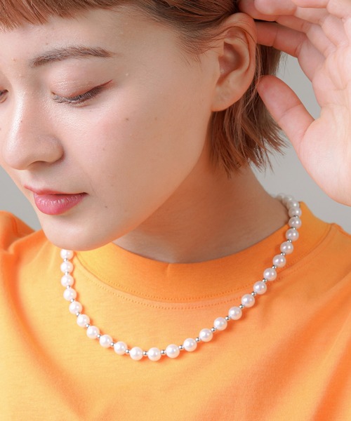 ユニセックス パールネックレス unisex amp japan ネックレス 「ユニセックス」ピュア パール メンズ