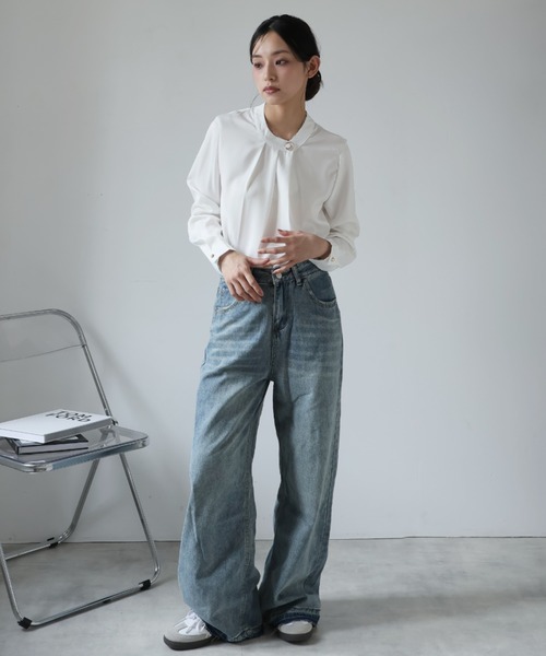 アシメントリーブラウス ANDREA&Co 2023ss シャツ yukko アシメントリーブラウス ANDREA&Co 2023ss シャツ yukko