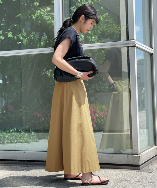 極美品 AP STUDIO SCENTOF ポプリンタックスカート カーキM AP STUDIO スカート SCENTOF ポプリンタックスカート : ZOZOTOWN