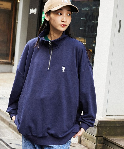 新品未使用、U.S. POLO ASSN. ハーフジップ スウェット M 楽天市場】U.S. POLO ASSN. ハーフジップ スウェット メンズ
