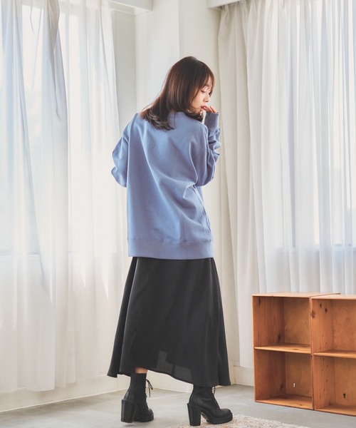 トレーナー スウェット 刺繍クルーネックスウェットspring レディース