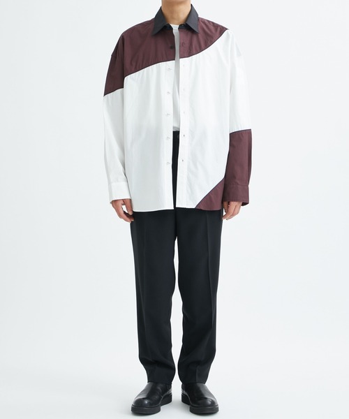 シャツ ブラウス 「yoshiokubo/ヨシオクボ」CURVED SHIRT メンズ 