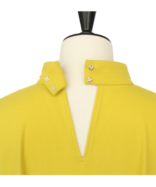 Rumche◆パフスリーブブラウス/FREE/リネン/WHT/無地/R22S10611 RUIRUE BOUTIQUE ブラウス シャツ 洗える ｜ スクエアペプラム
