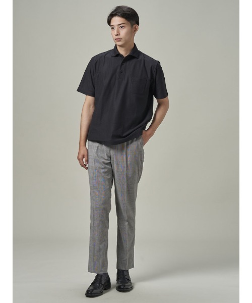 Perfect Suit FActory ポロシャツ 鬼鹿の子ポロシャツ メッシュ