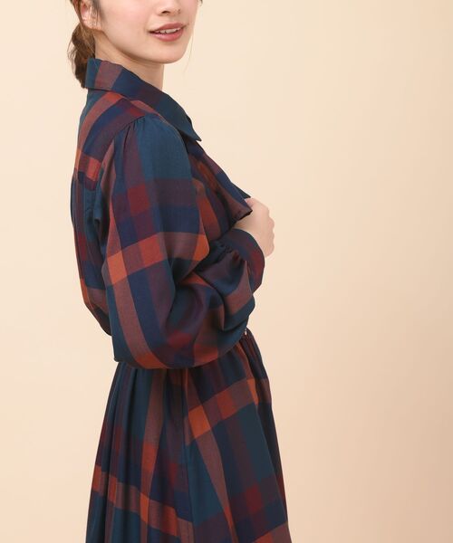 ✨定番人気♡リボンベルト✨ブルーレーベル　ドッキングワンピース チェック　ベルト BLUE LABEL CRESTBRIDGE（ブルーレーベルクレストブリッジ）の