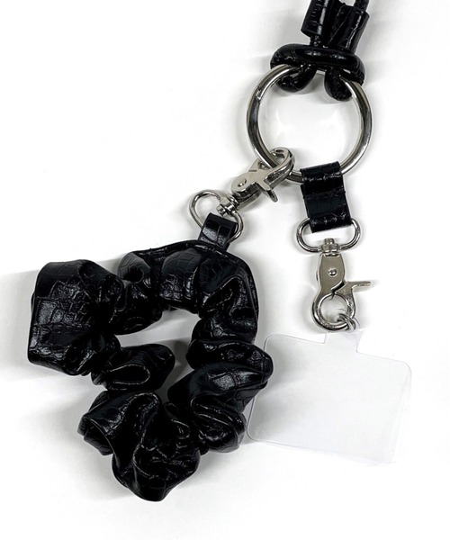 chouchou leather short strap 2way black