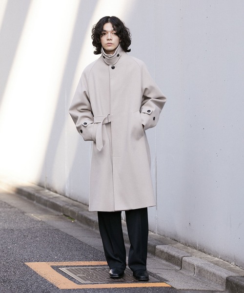 JUNRED（ジュンレッド） ステンカラーコート コート ウーリーニット