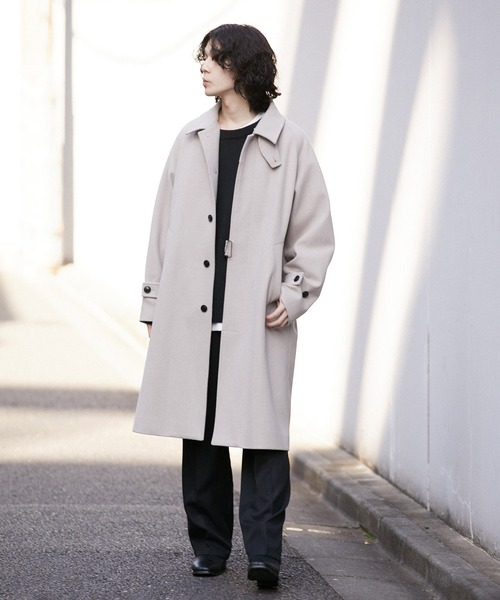 JUNRED（ジュンレッド） ステンカラーコート コート ウーリーニット