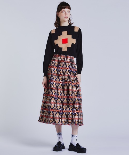 DOUBLE STANDARD CLOTHING ジャガードスカート DOUBLE STANDARD CLOTHING スカート 幾何学ジャガードフレア