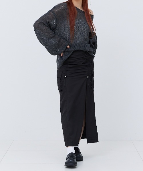 17HR（セブンティーンアワーズ） スカート スリットギャザースカート