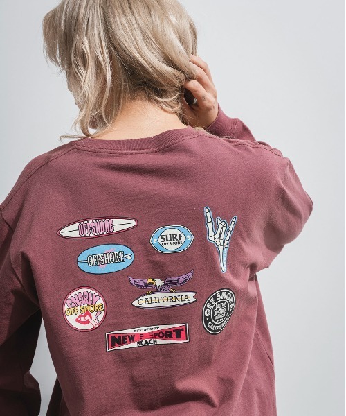 OFFSHORE tシャツ OLD GRAPHIC L/S TEE/オールドサーフ