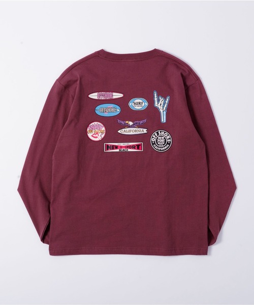 tシャツ CIRCLE LOGO SUPER BIG L/S TOP レディース メンズ OFFSHORE tシャツ OLD GRAPHIC L/S TEE/オールドサーフ