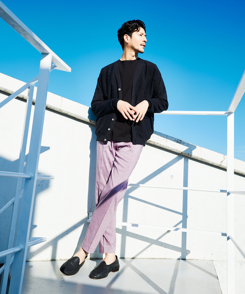DESIGNWORKS / デザインワークス リネン混シアーカーディガン 新品タグ付き】DESIGNWORKS リネン混シアーカーディガン（黒）38