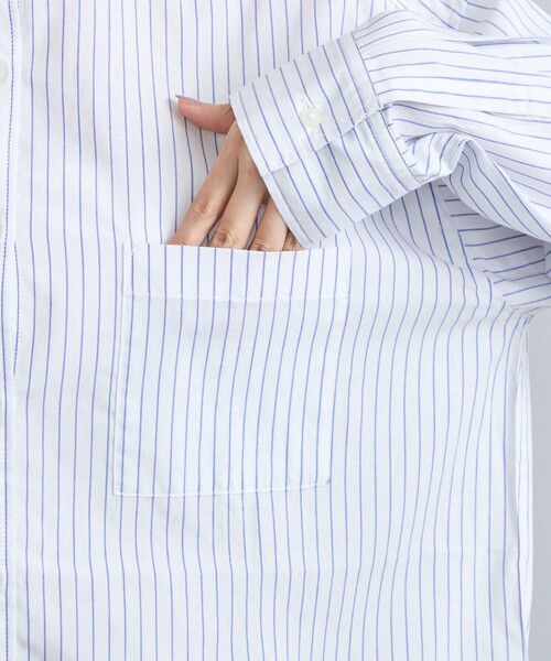 未使用✨ナゴンスタンス　ソフトブロードバイカラーシャツ　長袖 coen（コーエン） ブラウス シャツ ソフトタッチブロードバンドカラー