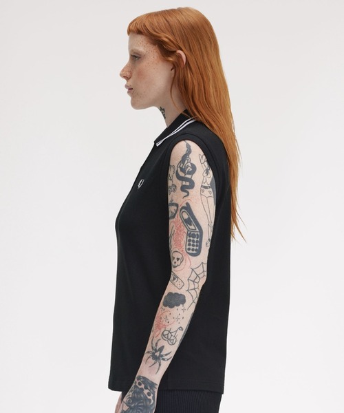 【美品】FRED PERRY / プリーツ / ポロシャツ FRED PERRY ポロシャツ ポロ 「FRED PERRY」SLEEVELESS SHIRT