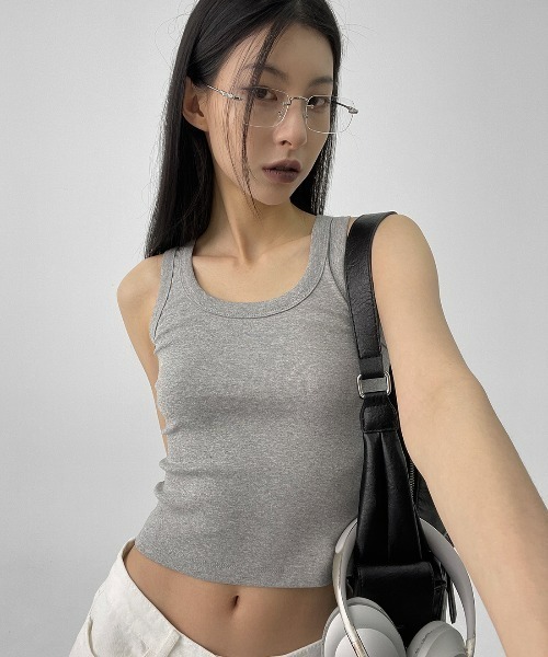 YAHOO（BLACKUP／レディースタンクトップ）（色：グレー系