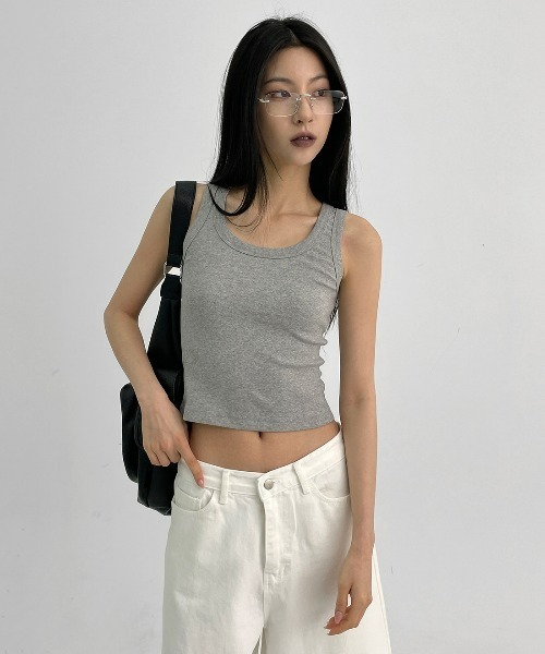 YAHOO（BLACKUP／レディースタンクトップ）（色：グレー系