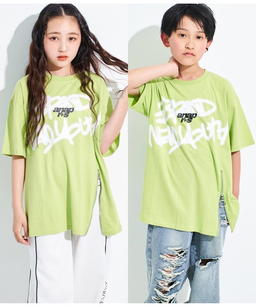 ANAP GiRL tシャツ ANAPR+S「リラスポ」グラフィティーロゴ前ZIP 