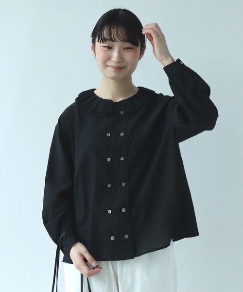 bulle de savon（ビュルデサボン） ブラウス シャツ コットン/キュプラ