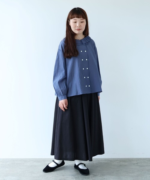 bulle de savon（ビュルデサボン） ブラウス シャツ コットン/キュプラ