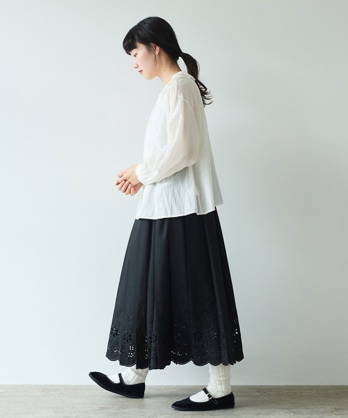 bulle de savon bebe ブラウス AMBIDEX Store 〇コットン / キュプラ ローンIBK bebe ブラウス(F クロ