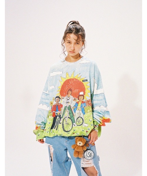トレーナー スウェット 「Little sunny bite」kids sweat top レディース メンズ